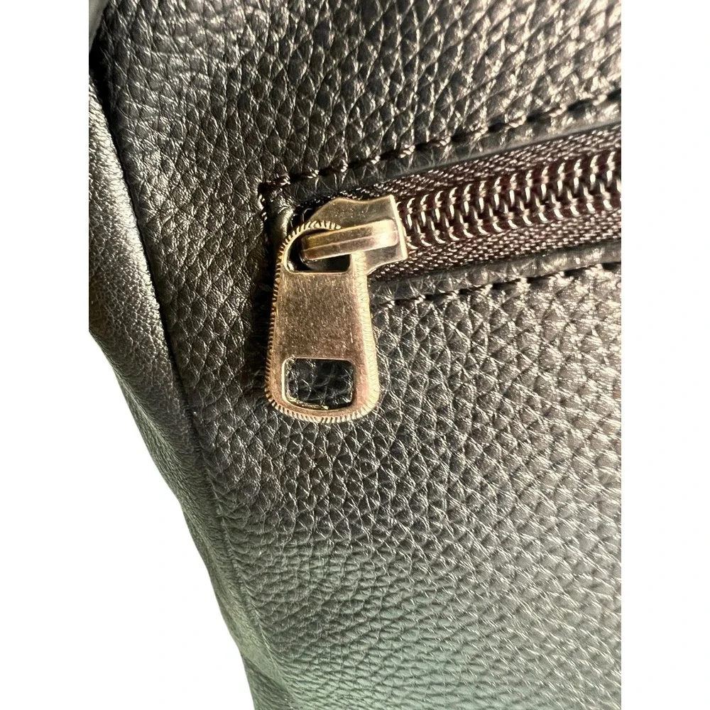 The Sak Loyola Mini Backpack Black Leather Convertible Crossbody Whipstitch Stud